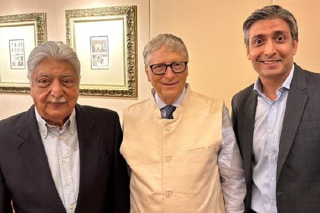 Rishad Premji shared a picture of him posing with both men on social media, thanking them for being wonderful examples in his life and inspiring him with their contributions to the development of India.